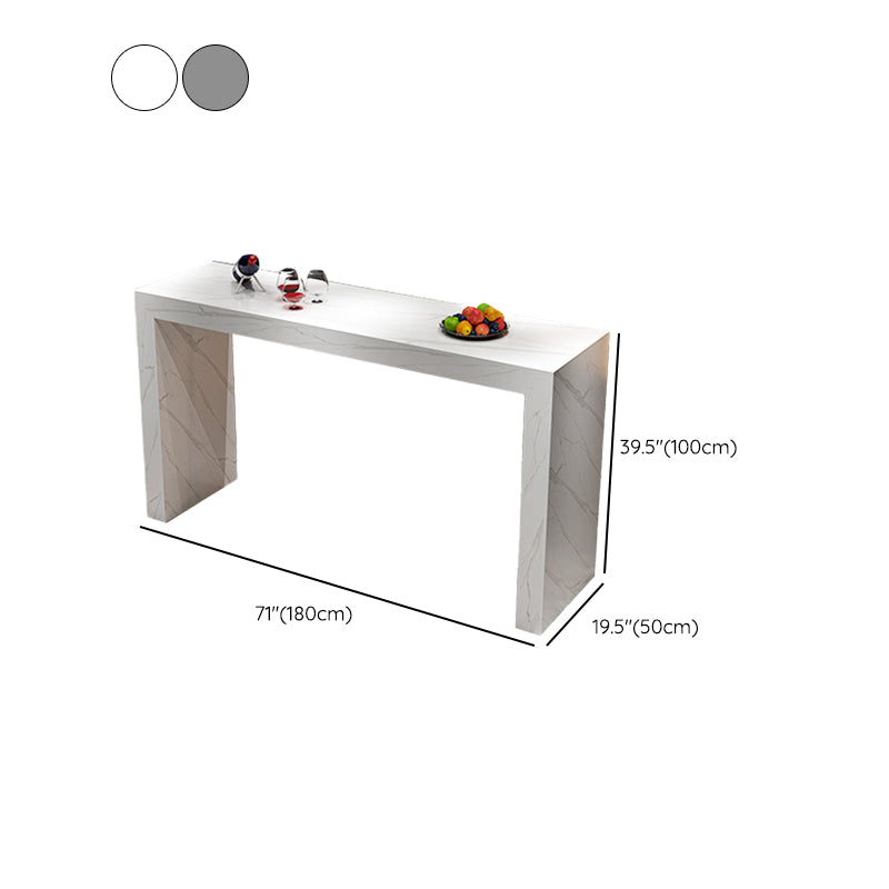 Modern Style Rectangle Stone Bar Stool Table Table for Living Room Clearhalo 'Bar Furniture' 'Bar Tables' 'bar_tables' 'furn' 'furn_bar_tables' 'Furniture' 'Kitchen & Dining Furniture' 7637519