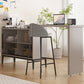 Table de tabouret de bar rectangulaire en bois Modem & Contemporary pour le salon