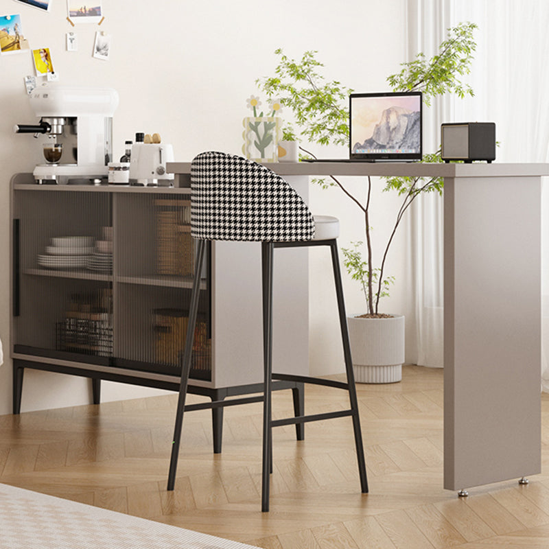 Table de tabouret de bar rectangulaire en bois Modem & Contemporary pour le salon