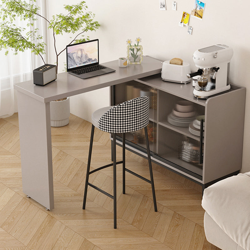 Table de tabouret de bar rectangulaire en bois Modem & Contemporary pour le salon