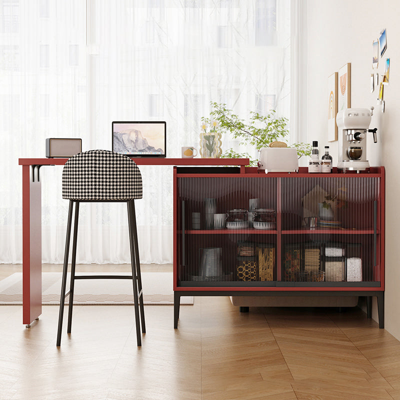 Table de tabouret de bar rectangulaire en bois Modem & Contemporary pour le salon