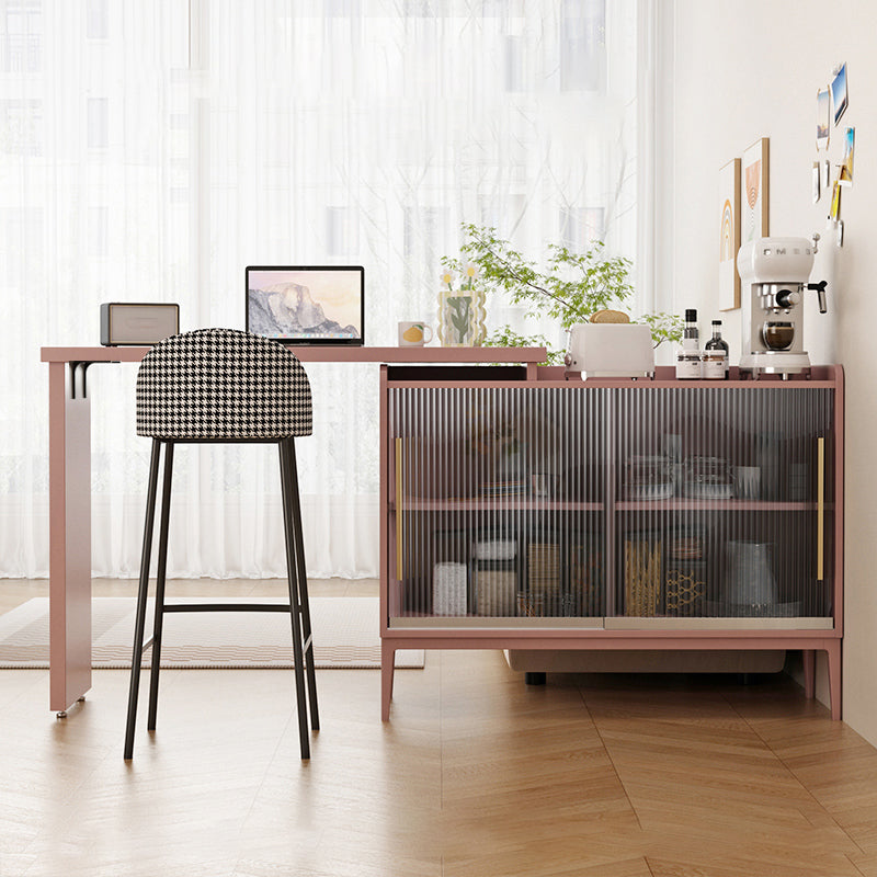 Table de tabouret de bar rectangulaire en bois Modem & Contemporary pour le salon
