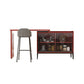 Table de tabouret de bar rectangulaire en bois Modem & Contemporary pour le salon