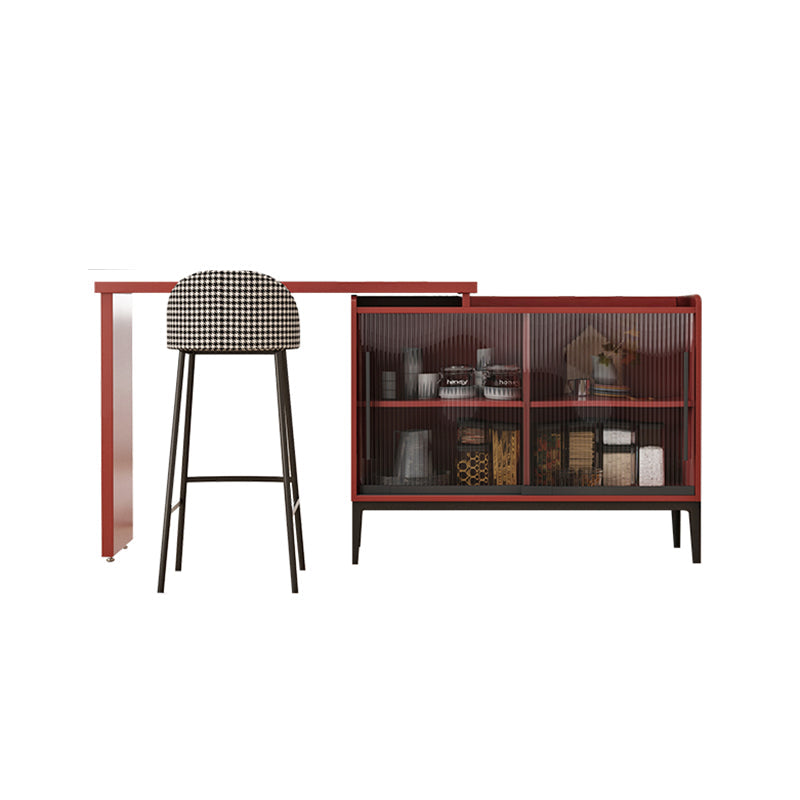Table de tabouret de bar rectangulaire en bois Modem & Contemporary pour le salon