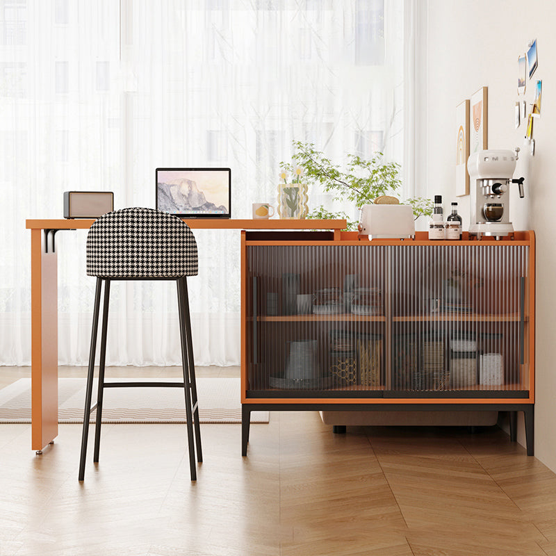 Table de tabouret de bar rectangulaire en bois Modem & Contemporary pour le salon