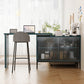 Table de tabouret de bar rectangulaire en bois Modem & Contemporary pour le salon
