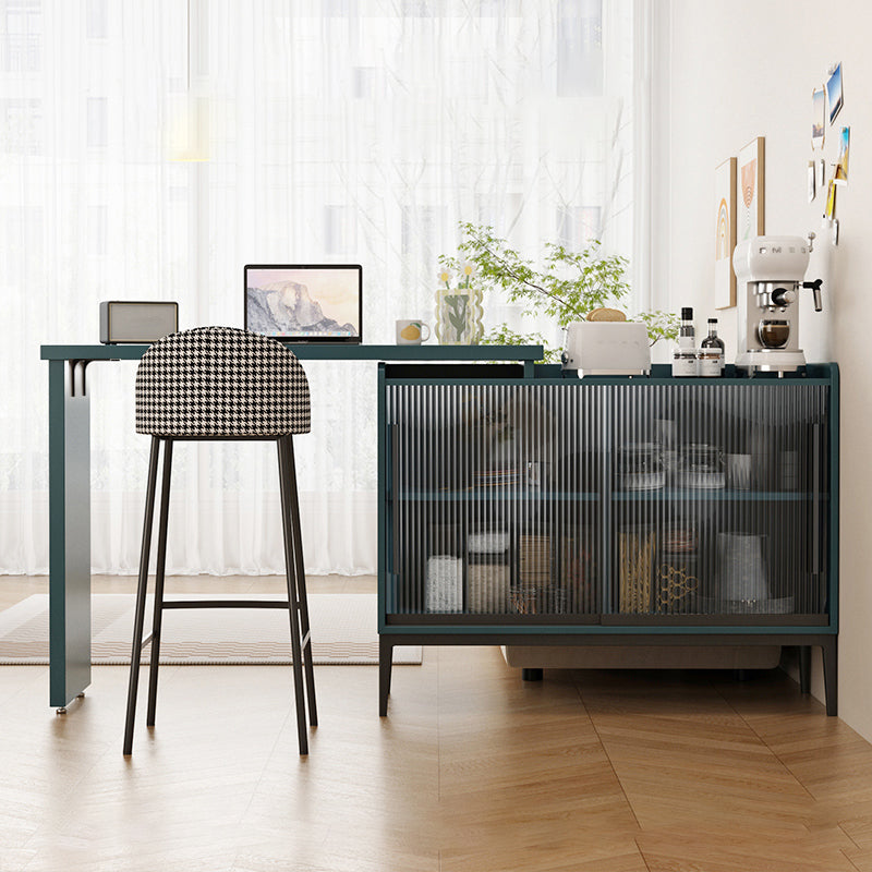 Table de tabouret de bar rectangulaire en bois Modem & Contemporary pour le salon