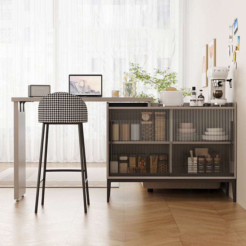 Table de tabouret de bar rectangulaire en bois Modem & Contemporary pour le salon