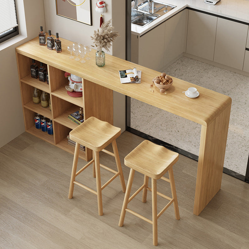Contemporary Rectangle Solid Wood Bar Stool Table for Living Room Clearhalo 'Bar Furniture' 'Bar Tables' 'bar_tables' 'furn' 'furn_bar_tables' 'Furniture' 'Kitchen & Dining Furniture' 7637541