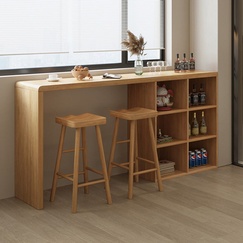 Contemporary Rectangle Solid Wood Bar Stool Table for Living Room Clearhalo 'Bar Furniture' 'Bar Tables' 'bar_tables' 'furn' 'furn_bar_tables' 'Furniture' 'Kitchen & Dining Furniture' 7637552