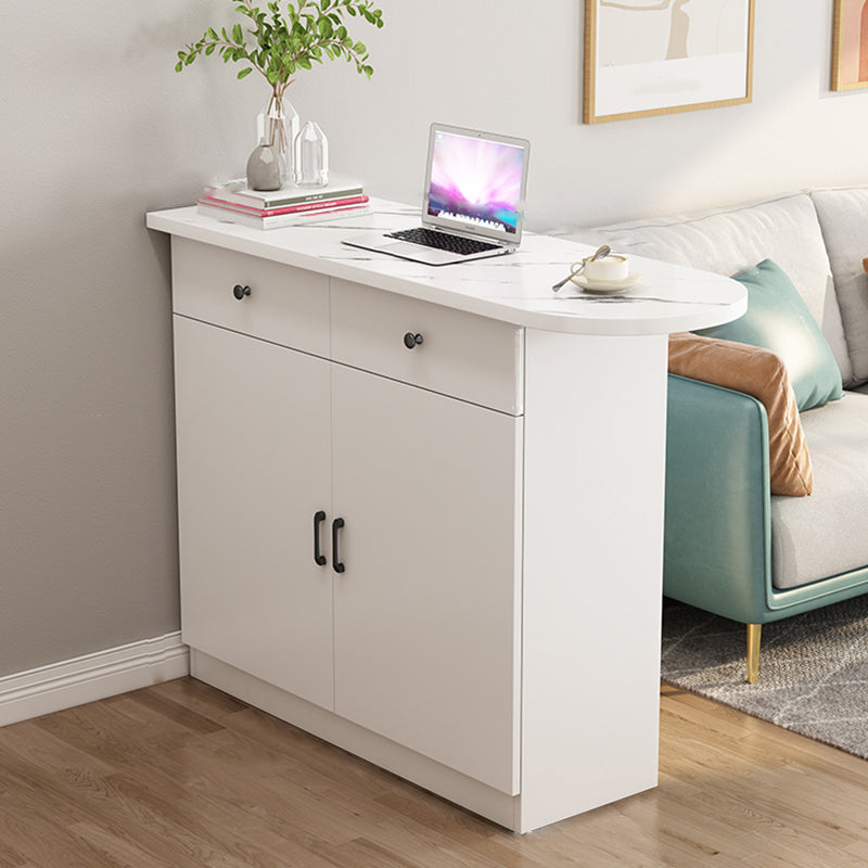 Contemporary Style Wood Specialty Bar Stool Table for Dining Room Gloss White Without Chairs Clearhalo 'Bar Furniture' 'Bar Tables' 'bar_tables' 'furn' 'furn_bar_tables' 'Furniture' 'Kitchen & Dining Furniture' 7637602