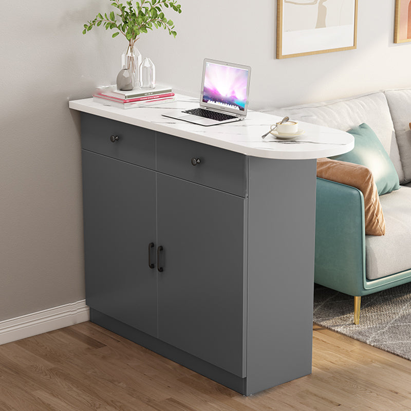 Contemporary Style Wood Specialty Bar Stool Table for Dining Room White-Gray Without Chairs Clearhalo 'Bar Furniture' 'Bar Tables' 'bar_tables' 'furn' 'furn_bar_tables' 'Furniture' 'Kitchen & Dining Furniture' 7637607