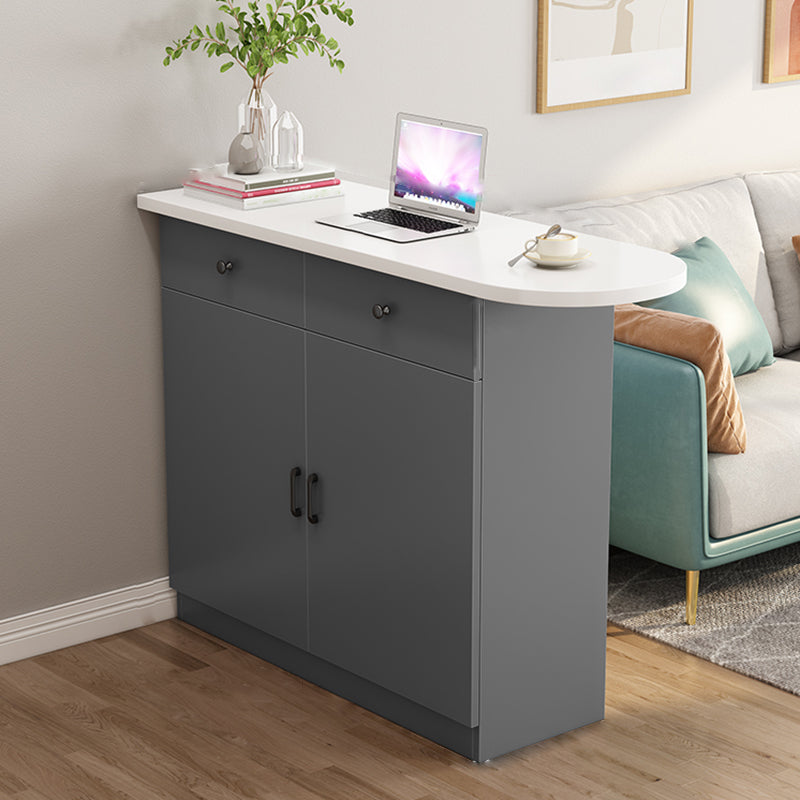 Contemporary Style Wood Specialty Bar Stool Table for Dining Room Light Gray Without Chairs Clearhalo 'Bar Furniture' 'Bar Tables' 'bar_tables' 'furn' 'furn_bar_tables' 'Furniture' 'Kitchen & Dining Furniture' 7637615