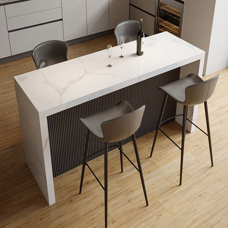 Modern Rectangle Stone Bar Dining Table Table for Living Room Clearhalo 'Bar Furniture' 'Bar Tables' 'bar_tables' 'furn' 'furn_bar_tables' 'Furniture' 'Kitchen & Dining Furniture' 7637623