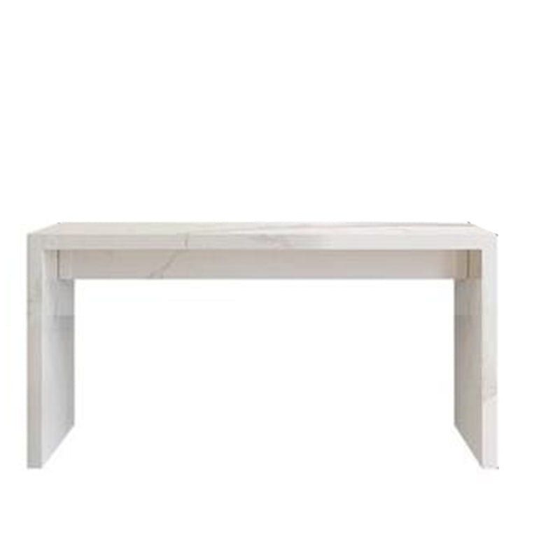 Modern Rectangle Stone Bar Dining Table Table for Living Room Gloss White Without Chairs Clearhalo 'Bar Furniture' 'Bar Tables' 'bar_tables' 'furn' 'furn_bar_tables' 'Furniture' 'Kitchen & Dining Furniture' 7637625