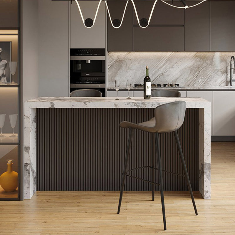 Modern Rectangle Stone Bar Dining Table Table for Living Room Clearhalo 'Bar Furniture' 'Bar Tables' 'bar_tables' 'furn' 'furn_bar_tables' 'Furniture' 'Kitchen & Dining Furniture' 7637626