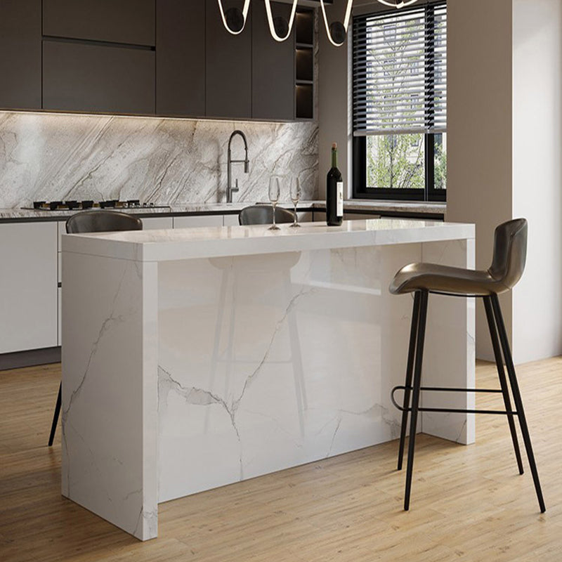Modern Rectangle Stone Bar Dining Table Table for Living Room Clearhalo 'Bar Furniture' 'Bar Tables' 'bar_tables' 'furn' 'furn_bar_tables' 'Furniture' 'Kitchen & Dining Furniture' 7637628
