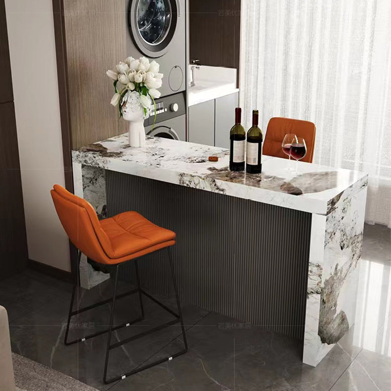 Modern Rectangle Stone Bar Dining Table Table for Living Room Clearhalo 'Bar Furniture' 'Bar Tables' 'bar_tables' 'furn' 'furn_bar_tables' 'Furniture' 'Kitchen & Dining Furniture' 7637630