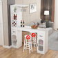 Contemporary Stone Rectangle Bar Height Table for Living Room White Without Chairs Clearhalo 'Bar Furniture' 'Bar Tables' 'bar_tables' 'furn' 'furn_bar_tables' 'Furniture' 'Kitchen & Dining Furniture' 7637687