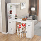 Contemporary Stone Rectangle Bar Height Table for Living Room Gloss White Without Chairs Clearhalo 'Bar Furniture' 'Bar Tables' 'bar_tables' 'furn' 'furn_bar_tables' 'Furniture' 'Kitchen & Dining Furniture' 7637690