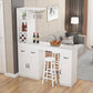 Contemporary Stone Rectangle Bar Height Table for Living Room Clearhalo 'Bar Furniture' 'Bar Tables' 'bar_tables' 'furn' 'furn_bar_tables' 'Furniture' 'Kitchen & Dining Furniture' 7637701