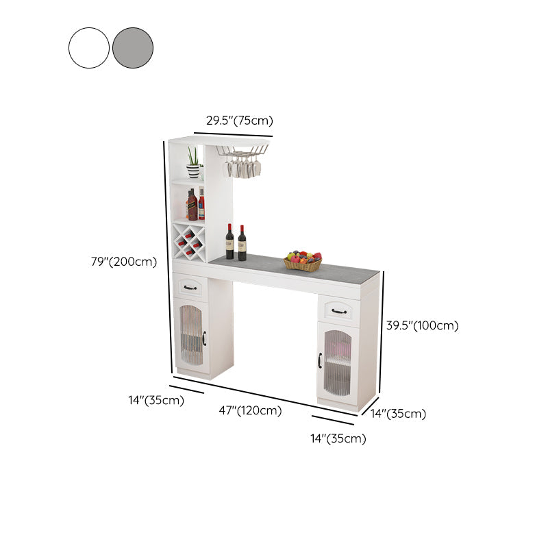 Contemporary Stone Rectangle Bar Height Table for Living Room Clearhalo 'Bar Furniture' 'Bar Tables' 'bar_tables' 'furn' 'furn_bar_tables' 'Furniture' 'Kitchen & Dining Furniture' 7637705