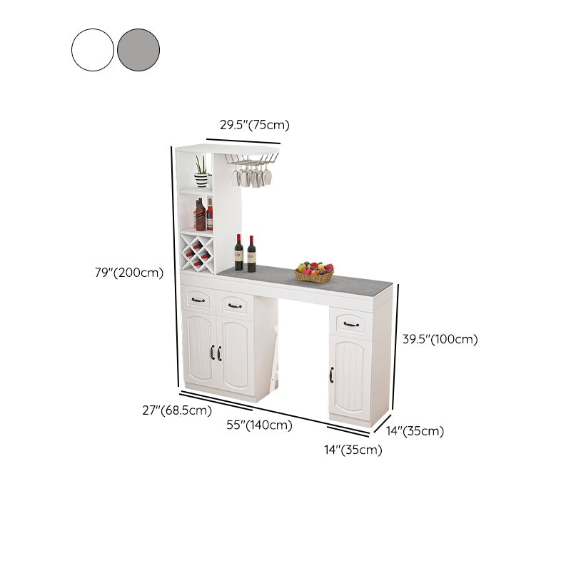 Contemporary Stone Rectangle Bar Height Table for Living Room Clearhalo 'Bar Furniture' 'Bar Tables' 'bar_tables' 'furn' 'furn_bar_tables' 'Furniture' 'Kitchen & Dining Furniture' 7637708