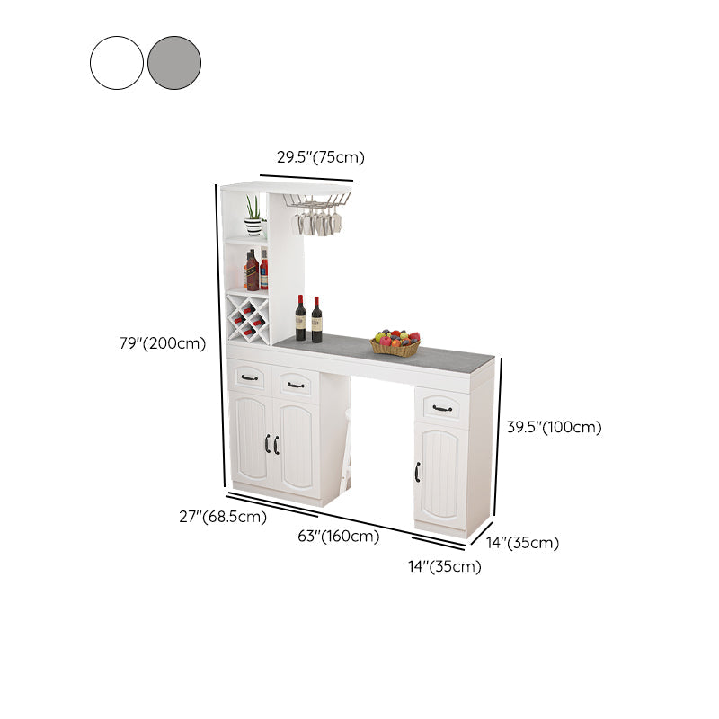 Contemporary Stone Rectangle Bar Height Table for Living Room Clearhalo 'Bar Furniture' 'Bar Tables' 'bar_tables' 'furn' 'furn_bar_tables' 'Furniture' 'Kitchen & Dining Furniture' 7637709