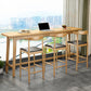 Eigentijdse bar-eettafel voor binnen, rechthoekig houten aanrechttafel