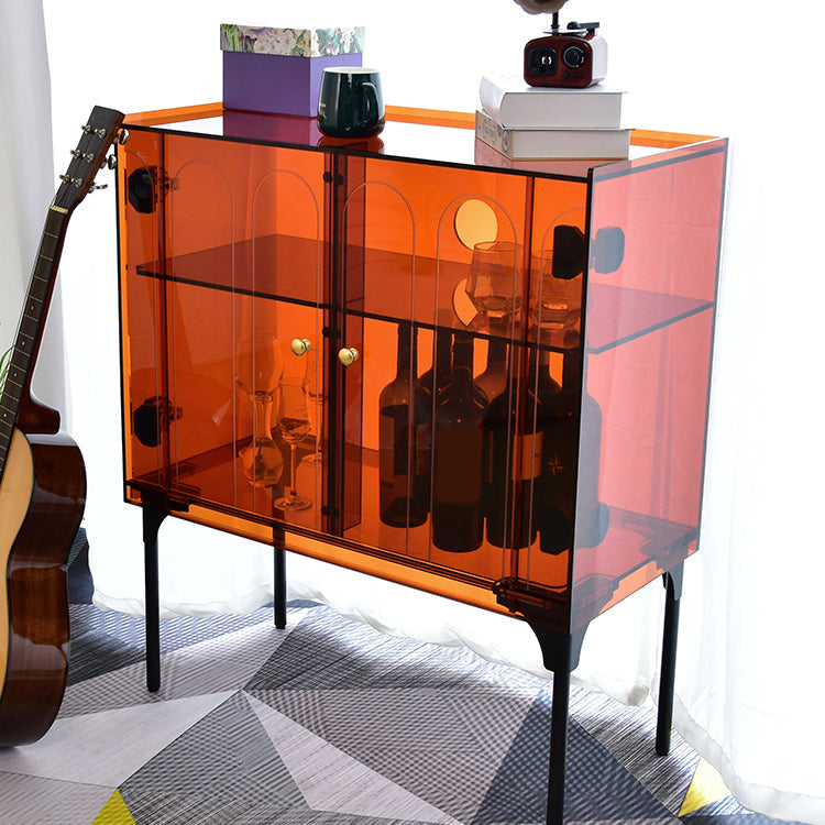 Moderno soggiorno acrilico cabinet di sideboard di credone largo 15 pollici