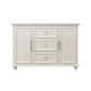 Contemporary White Buffet Sideboard Solid Wood Sideboard Cabinet with Drawers and Doors Wood Clearhalo 'buffet_sideboard' 'Buffets & Sideboards' 'furn' 'furn_buffet_sideboard' 'Furniture' 'Kitchen & Dining Furniture' 7637836