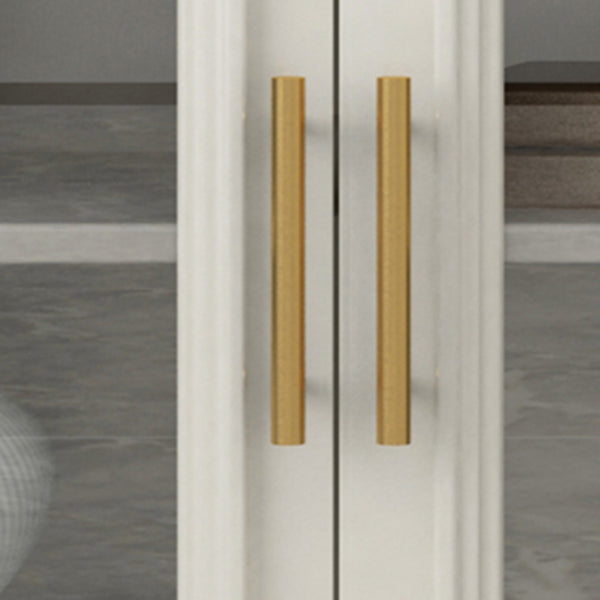 Contemporary White Buffet Sideboard Solid Wood Sideboard Cabinet with Drawers and Doors Clearhalo 'buffet_sideboard' 'Buffets & Sideboards' 'furn' 'furn_buffet_sideboard' 'Furniture' 'Kitchen & Dining Furniture' 7637846