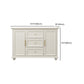 Contemporary White Buffet Sideboard Solid Wood Sideboard Cabinet with Drawers and Doors Clearhalo 'buffet_sideboard' 'Buffets & Sideboards' 'furn' 'furn_buffet_sideboard' 'Furniture' 'Kitchen & Dining Furniture' 7637849