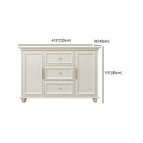 Contemporary White Buffet Sideboard Solid Wood Sideboard Cabinet with Drawers and Doors Clearhalo 'buffet_sideboard' 'Buffets & Sideboards' 'furn' 'furn_buffet_sideboard' 'Furniture' 'Kitchen & Dining Furniture' 7637849