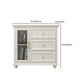 Contemporary White Buffet Sideboard Solid Wood Sideboard Cabinet with Drawers and Doors Clearhalo 'buffet_sideboard' 'Buffets & Sideboards' 'furn' 'furn_buffet_sideboard' 'Furniture' 'Kitchen & Dining Furniture' 7637856