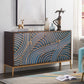 Gold Legs 35.4" High Sideboard Cabinet Glam Style Wood Buffet Table Clearhalo 'buffet_sideboard' 'Buffets & Sideboards' 'furn' 'furn_buffet_sideboard' 'Furniture' 'Kitchen & Dining Furniture' 7637869