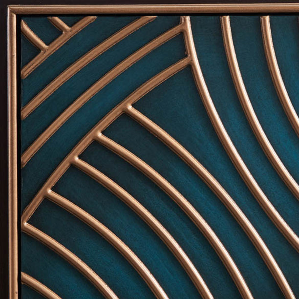 Gold Legs 35.4" High Sideboard Cabinet Glam Style Wood Buffet Table Clearhalo 'buffet_sideboard' 'Buffets & Sideboards' 'furn' 'furn_buffet_sideboard' 'Furniture' 'Kitchen & Dining Furniture' 7637879