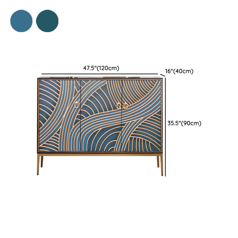 Gold Legs 35.4" High Sideboard Cabinet Glam Style Wood Buffet Table Clearhalo 'buffet_sideboard' 'Buffets & Sideboards' 'furn' 'furn_buffet_sideboard' 'Furniture' 'Kitchen & Dining Furniture' 7637891