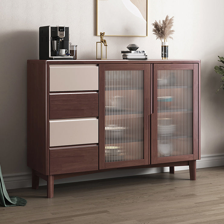 Table buffet en bois massif de style moderne.