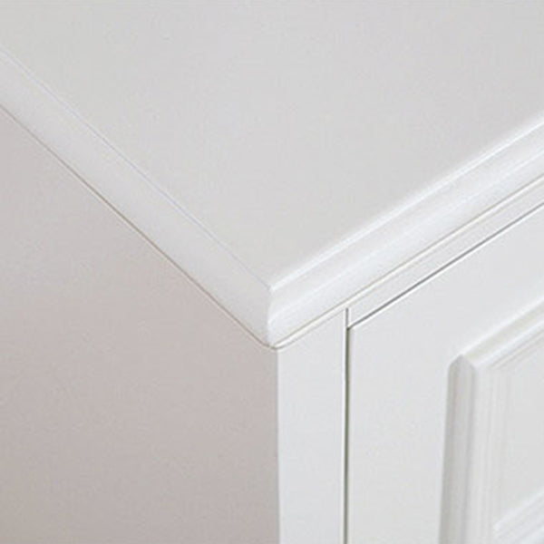 Abbandiera contemporanea a buffet bianco con cassettatore in legno massiccio con cassetti