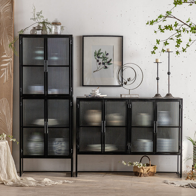 Mobile moderno mobile in vetro mobile a buffet in metallo per sala da pranzo