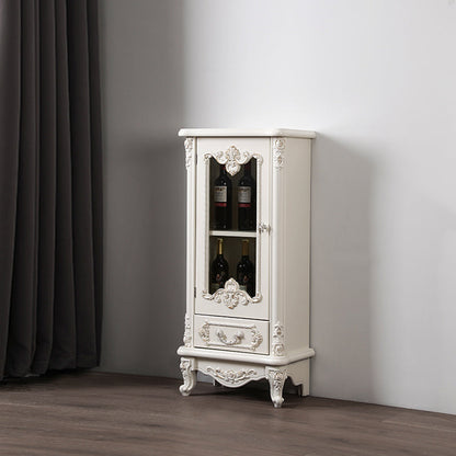 Portes en verre de support d'affichage traditionnel armoire de rangement en pin pour salle à manger