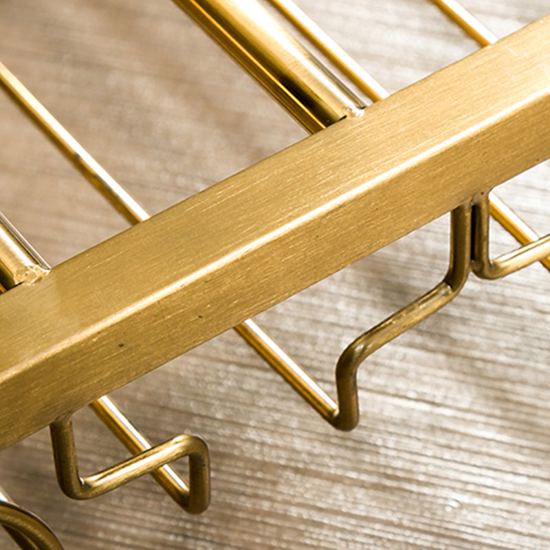 Glam Style Metal Hanging Wine Rack Kit in Gold, 59" x 13.8" x 13.4" Clearhalo 'furn' 'furn_wine_racks' 'Furniture' 'Kitchen & Dining Furniture' 'Wine Racks' 'wine_racks' 7638053