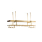 Glam Style Metal Hanging Wine Rack Kit in Gold, 59"L x 13.8"W x 14.6"H