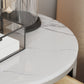 Modern Accent Table Nightstand Stone/Glass Nightstand with 2 Drawers Clearhalo 'Bedroom Furniture' 'furn' 'furn_night_stand' 'Furniture' 'night_stand' 'Nightstands' 7638378