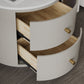 Modern Accent Table Nightstand Stone/Glass Nightstand with 2 Drawers Clearhalo 'Bedroom Furniture' 'furn' 'furn_night_stand' 'Furniture' 'night_stand' 'Nightstands' 7638380