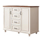 Modern Storage Chest Dresser Wood Dresser Storage Chest for Bedroom 47"L x 16"W x 35"H Walnut White Clearhalo 'Bedroom Furniture' 'Dressers & Chests' 'dressers_chests' 'furn' 'furn_dressers_chests' 'Furniture' 7638407