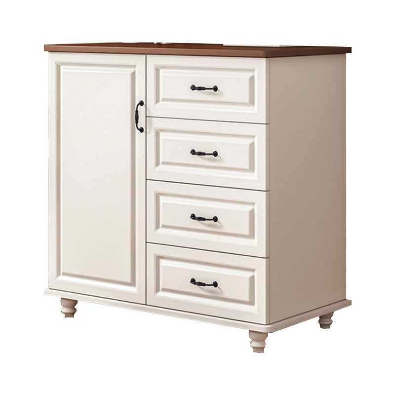 Modern Storage Chest Dresser Wood Dresser Storage Chest for Bedroom 31"L x 16"W x 35"H Walnut White Clearhalo 'Bedroom Furniture' 'Dressers & Chests' 'dressers_chests' 'furn' 'furn_dressers_chests' 'Furniture' 7638410