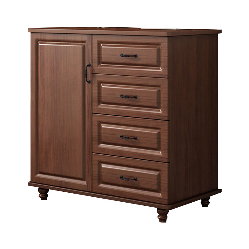 Modern Storage Chest Dresser Wood Dresser Storage Chest for Bedroom 31"L x 16"W x 35"H Nut-Brown Clearhalo 'Bedroom Furniture' 'Dressers & Chests' 'dressers_chests' 'furn' 'furn_dressers_chests' 'Furniture' 7638411