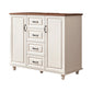 Modern Storage Chest Dresser Wood Dresser Storage Chest for Bedroom 39"L x 16"W x 35"H Walnut White Clearhalo 'Bedroom Furniture' 'Dressers & Chests' 'dressers_chests' 'furn' 'furn_dressers_chests' 'Furniture' 7638413